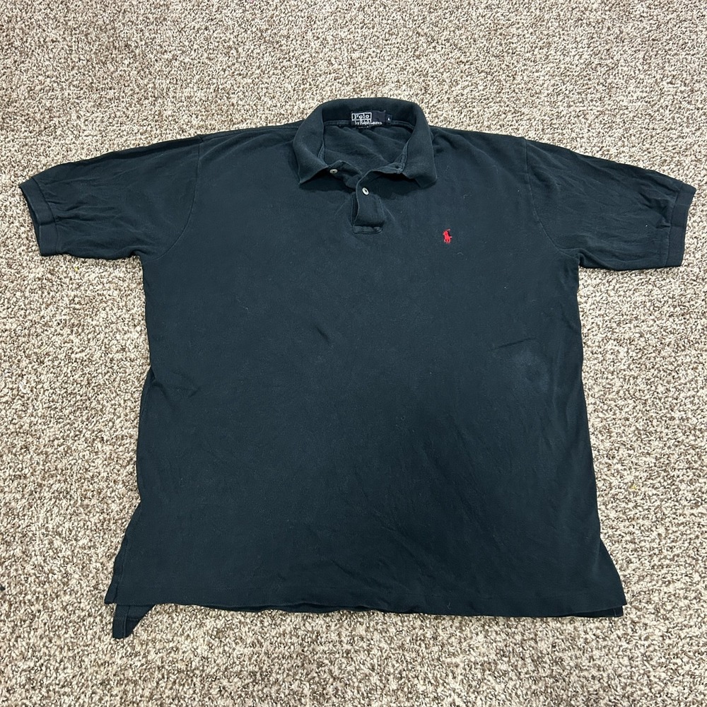 Polo Ralph Lauren Polo Shirt Men's Large Short Sleeve Black Pony